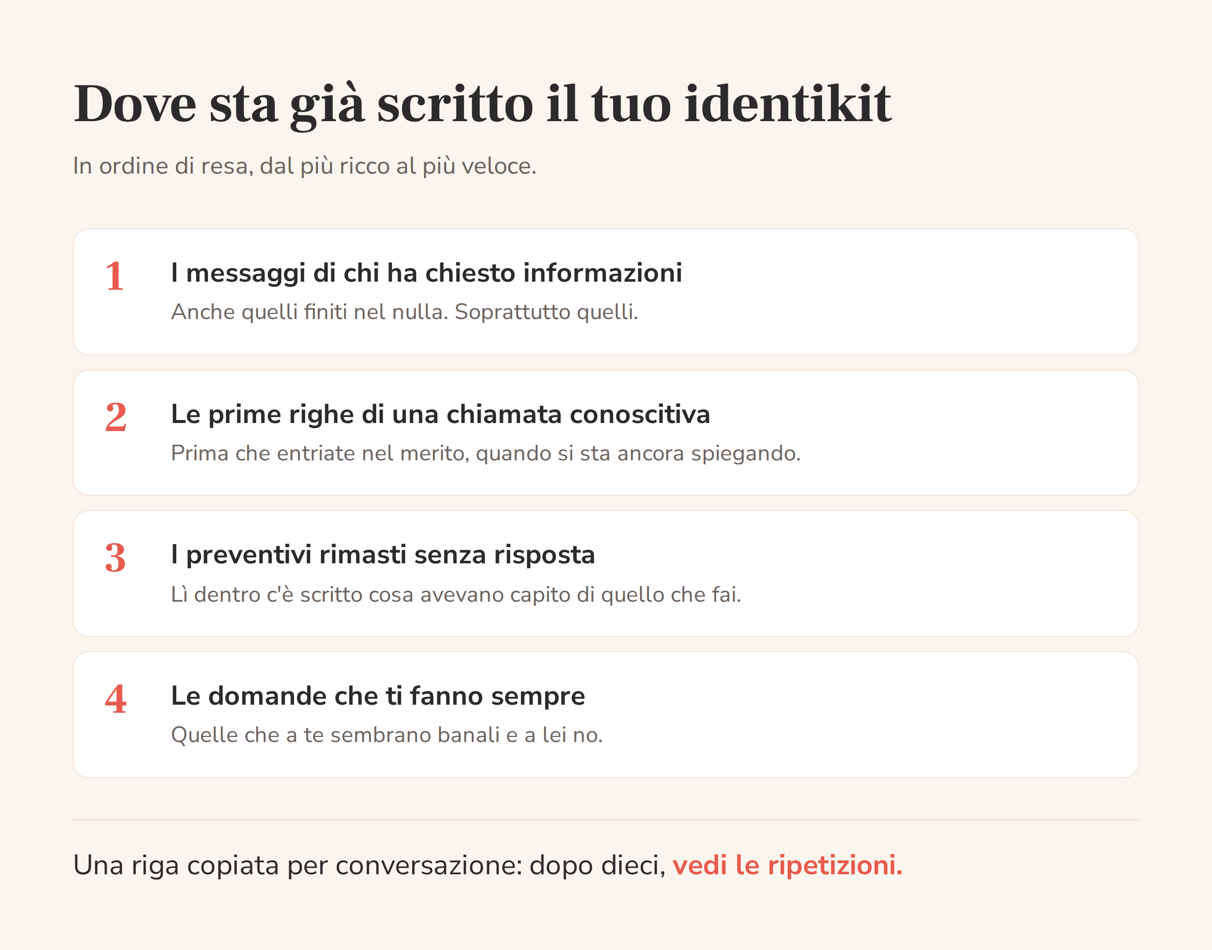 I quattro posti dove trovare il materiale per costruire l'identikit del cliente ideale