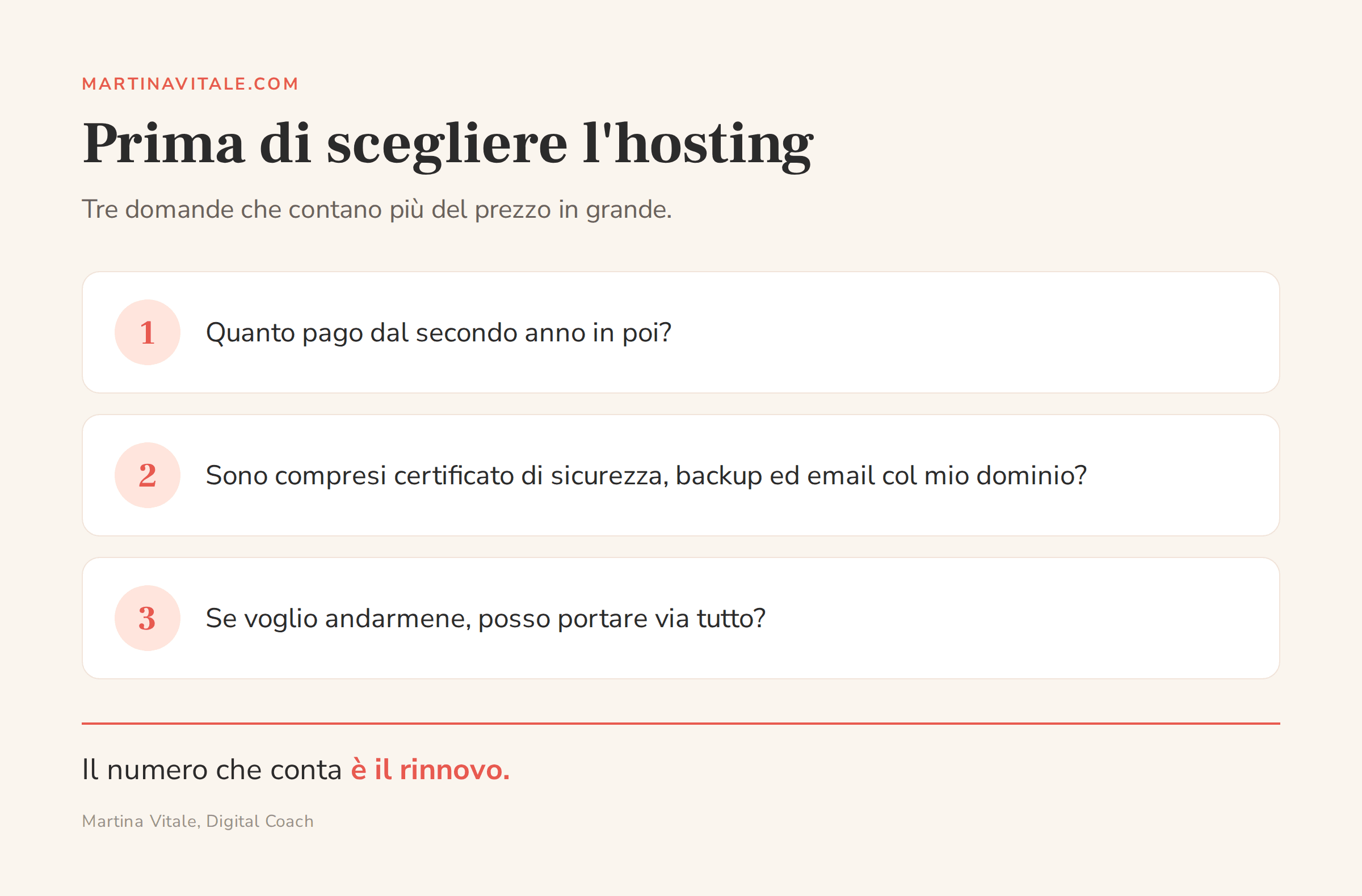 Tre domande da fare prima di scegliere l'hosting del sito